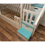 geschwisterbett hochbett fuer zwei kinder weisses holz